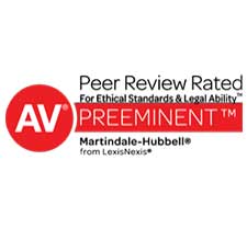 Peer Review Rated For Ethical Standards & Legal Ability | AV | Preeminent | Martindale-Hubbell From LexisNexis